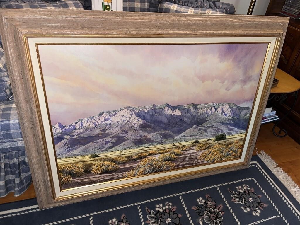 Framed WEEMS Print of SW USA Country Mountain