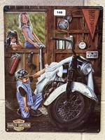 Tin Harley Decor.   13 x 17 inches