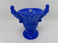 Fenton Art Glass Periwinkle Blue Urn - 8" Tall