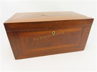 Antique Inlaid Wood Jewelry Box - 9.5" x 16" x 8"