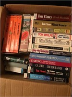 3 boxes of audio books - varied genre
