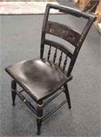 Nichols & Sons Black & Gold Chair