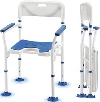 GreenChief Shower Chair with Arms and Back 350 LB