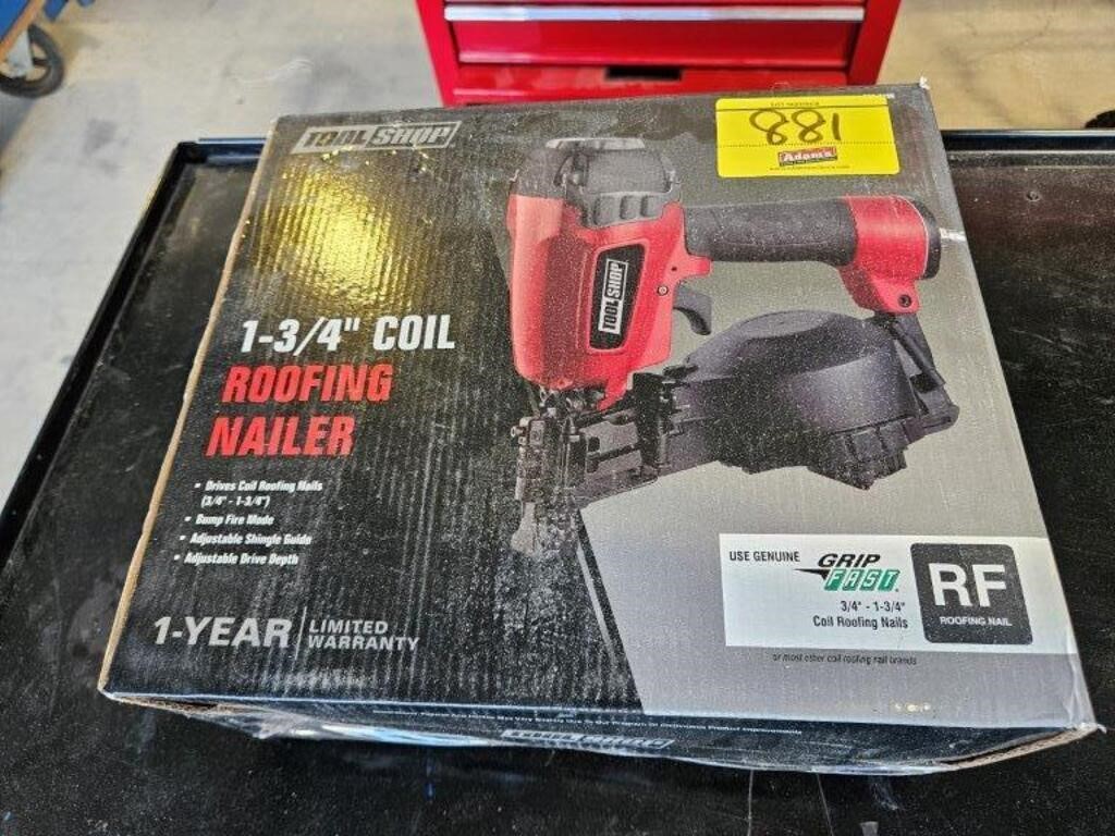 TOOL SHOP 1-3/4" COIL ROOFING NAILER