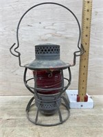 Red glow railroad lantern- dressler