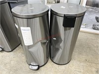 2- 7.9 gallon trash cans- dented