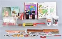 LARGE LOT VINTAGE COCA COLA PREMIUMS & MORE