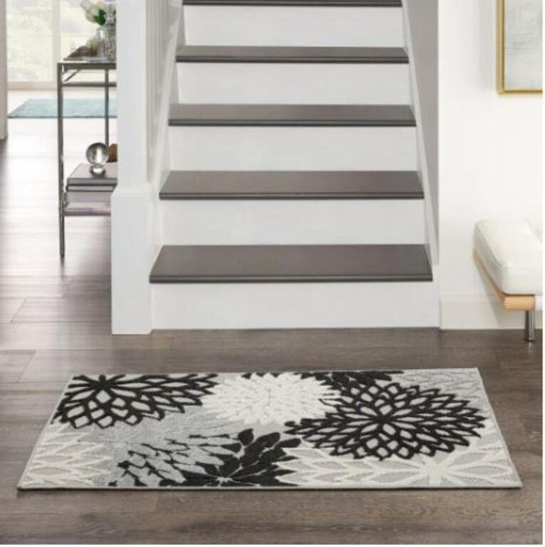 $34 NOURISON EASY CARE CHARCOAL BLACK RUG