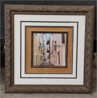 Cobblestone Street Scene Framed Print, 20" x 19"