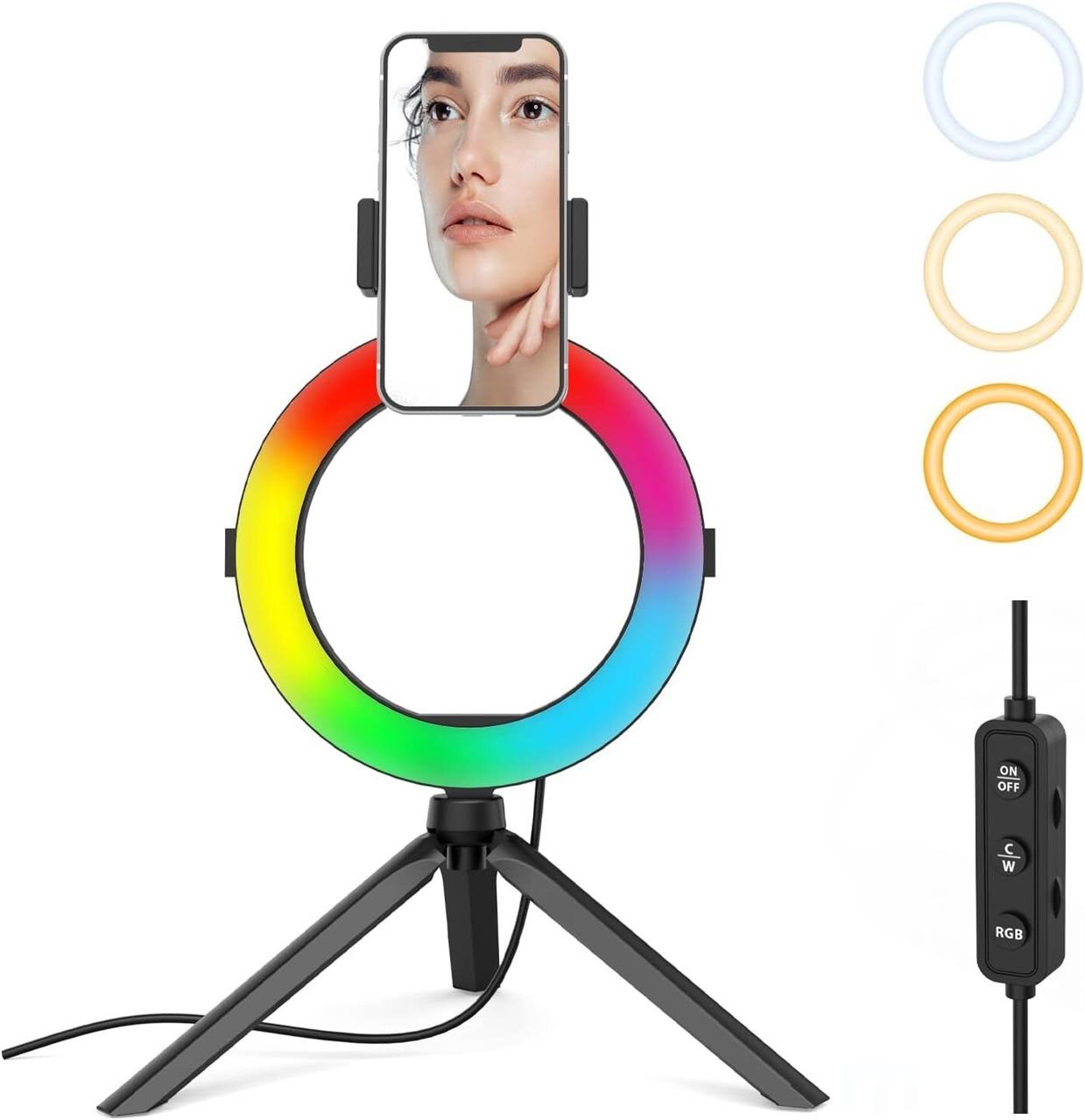 8' Selfie Ring Light with Tripod & Phone Holder
