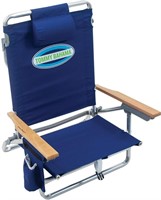 5-Position Lay Flat Folding Backpack Beach Chair