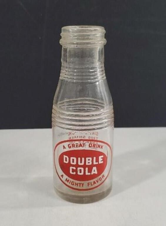 Vintage Double Cola Clear Glass Salt/Pepper