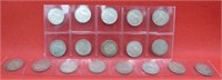 1940-60's Lot 18 Canada Silver Dimes 41.94 Grams