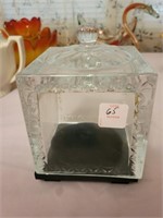DISPLAY STAND W/CRYSTAL COVER - 4 3/4" SQUARE X 5