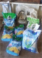 Miracle Gro Potting Mix (some new), Pea Gravel,