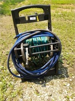 Garden hose on reel