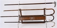 4- ANTIQUE CANES w/ STERLING HANDLES