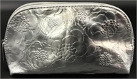 Vera Wang Silver Floral Makeup Bag