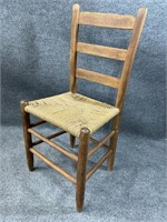 Antique Rush Bottom Ladder Back Chair