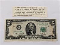 1976 BICENTENNIAL 2$ NOTE