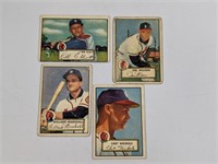 1952 Topps (4 Different Milwaukee Braves) Poor