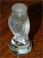 Lalique France Bird of Prey Paperweight Figurine