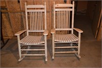168: (2) Cracker Barrel rocking chairs