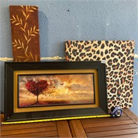 3 pictures- decor- leopard prints