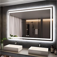 ISKM 60''x40'' Large Led Mirror for Bathroom Backl