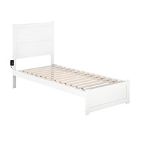 AFI NoHo Twin Extra Long Bed with Footboard in Whi