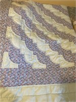 NICE Handmade Blue Quilt by maker Pearl B Mull