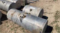 2- Chrome Diesel Truck Tanks, Round