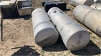 2- Chrome Diesel Truck Tanks, Round