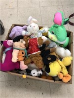 Box of Stuffed Animals - Alf, Flinstones, Tweety,