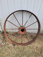 Vintage Steel Wheel - 32" diameter & 4" wide