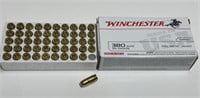Winchester 380 Auto 95grain Full Metal Jacket 50