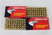 2 cases of American Eagle pistol cartridges 9mm