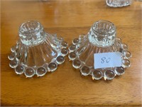 GLASS CANDLE HOLDERS