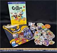 THE CUP HEAD SHOW Lot-Book/Shirt/Stickers