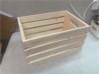 (READ) Unfinished Wood Crate 18 in x 12.5 in x 9.5