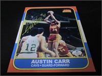 AUSTIN CARR SIGNED 8X10 PHOTO 1986 FLEER COA