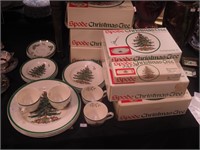 44 pieces of Spode Christmas Tree pattern china,