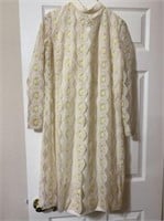 VINTAGE HAND MADE DRESS WITH LACE JACKET