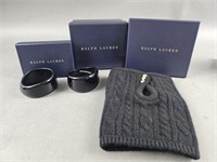 Ralph Lauren Black Bangles and New Neck Scarf