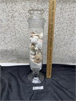 Tall Candy Jar w/Seashells