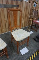 antique solid oak vanity chair (matches #66)