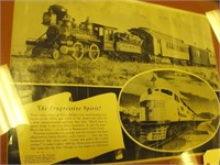 Framed Pennzoil Train Advertisement