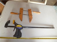 2pc - 8" Wood Clamp & 20" Bar Clamp