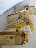 Vintage letters with stamps