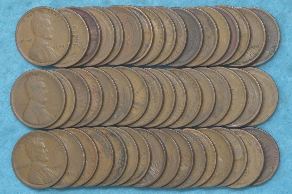 Roll of 1920 Lincoln Head Cents